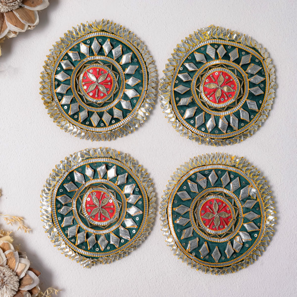Pack of 10pcs Vibrant Handcrafted Gota Patti Applique Patches for Festive Wear & DIY Crafts