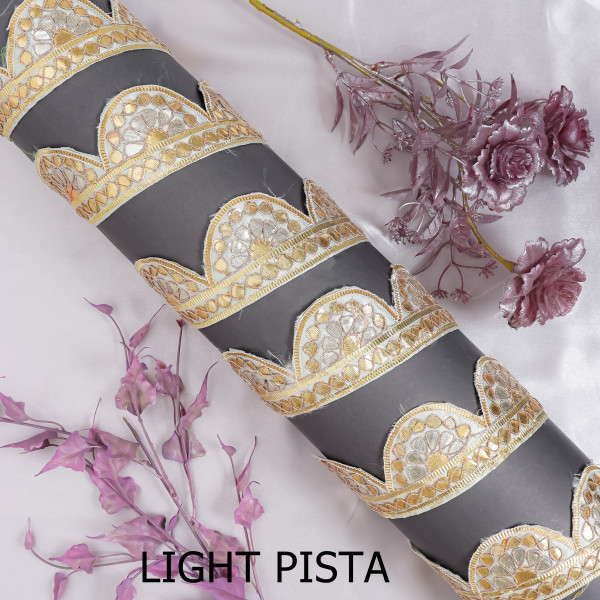 Gold Gota Patti Cutwork Lace Trim – Indian Saree Border & Crafting Ribbon
