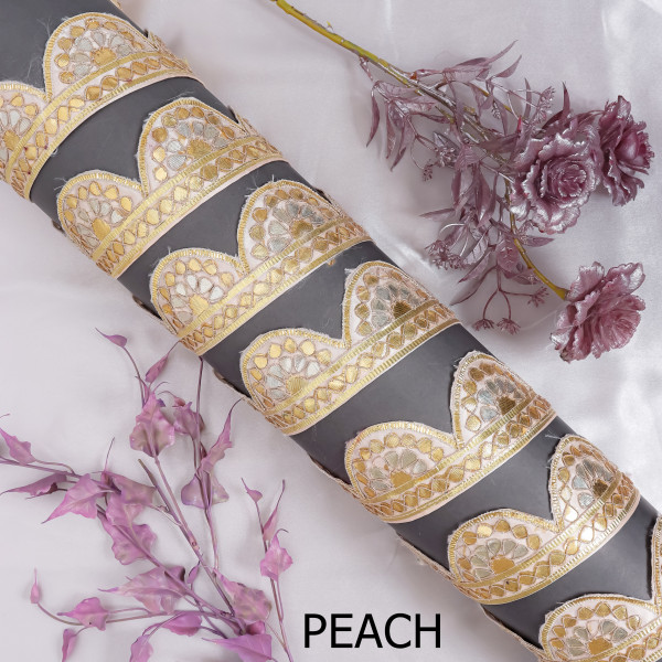 Gold Gota Patti Cutwork Lace Trim – Indian Saree Border & Crafting Ribbon