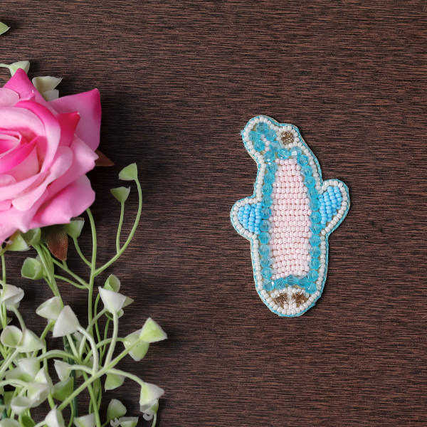 Pair Of Sparkling Beaded Dolphin Patch Applique