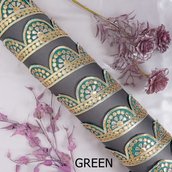 Gold Gota Patti Cutwork Lace Trim – Indian Saree Border & Crafting Ribbon