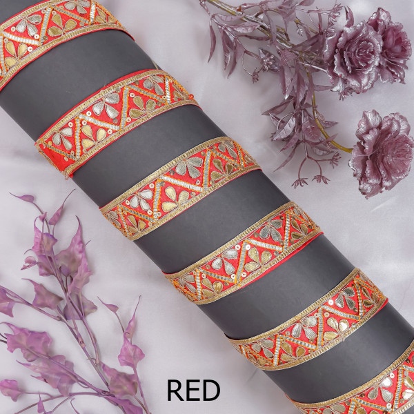 Gota Patti Zig-Zag Lace Trim – Festive DIY Craft & Saree Border