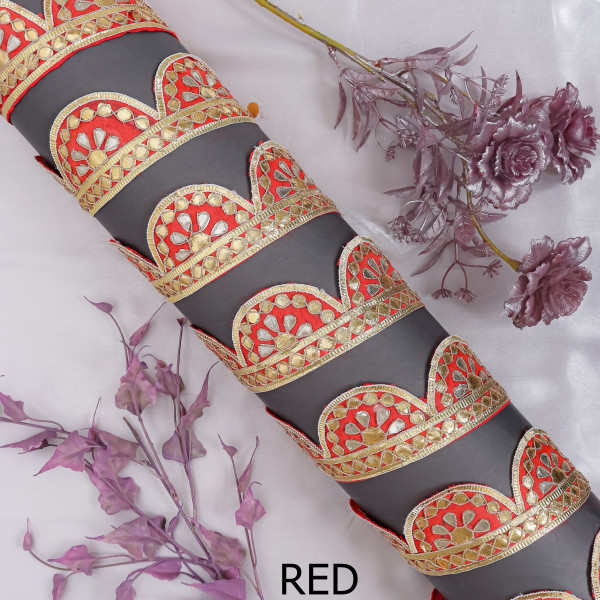 Gold Gota Patti Cutwork Lace Trim – Indian Saree Border & Crafting Ribbon