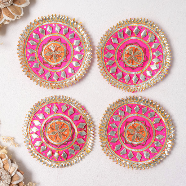 Pack of 10pcs Vibrant Handcrafted Gota Patti Applique Patches for Festive Wear & DIY Crafts