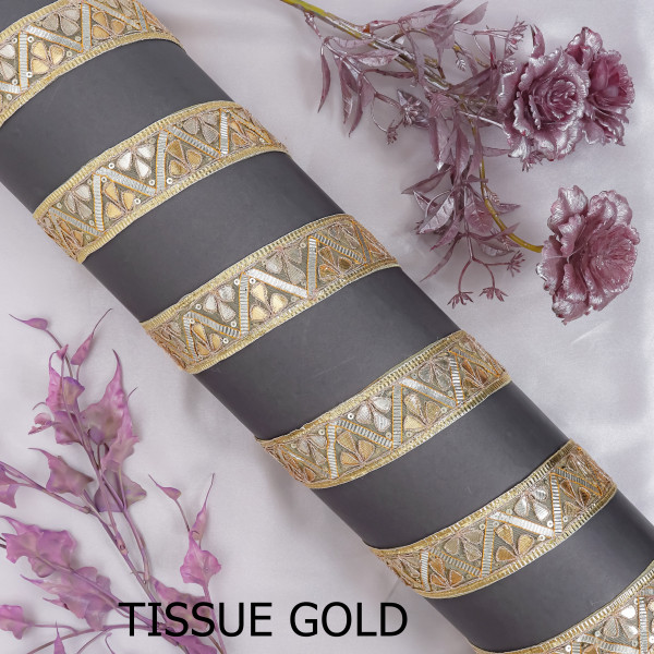 Gota Patti Zig-Zag Lace Trim – Festive DIY Craft & Saree Border