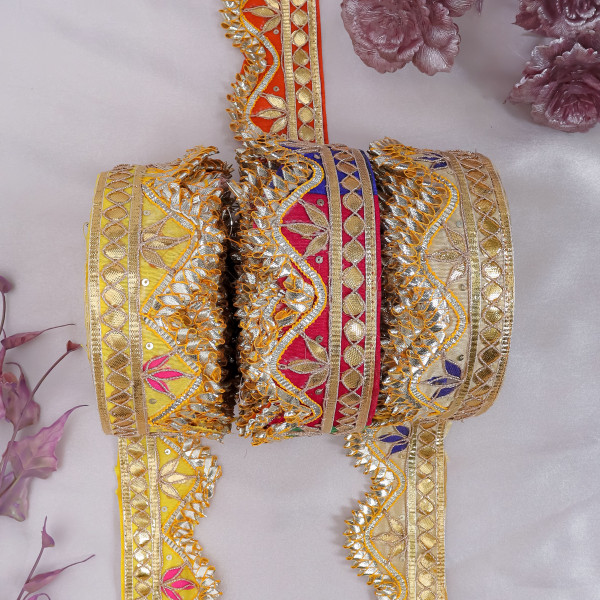 Traditional Gota Patti Cut Work Lace | Designer Border for Saree & Crafts