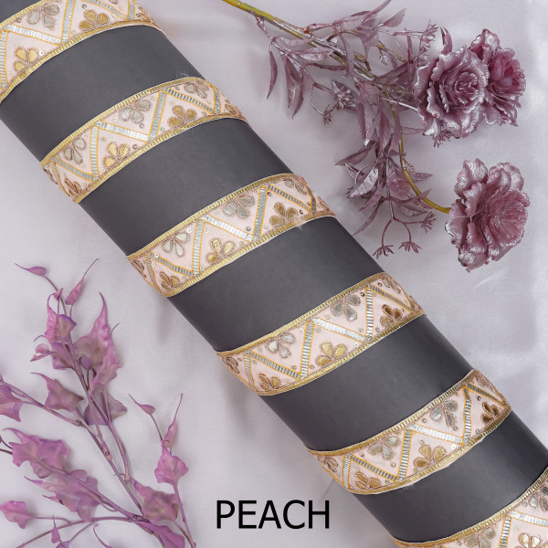 Gota Patti Zig-Zag Lace Trim – Festive DIY Craft & Saree Border