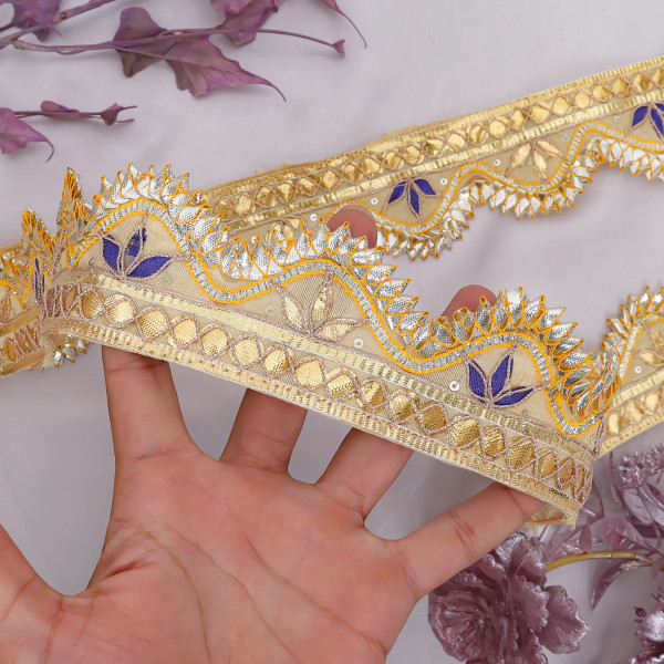Traditional Gota Patti Cut Work Lace | Designer Border for Saree & Crafts