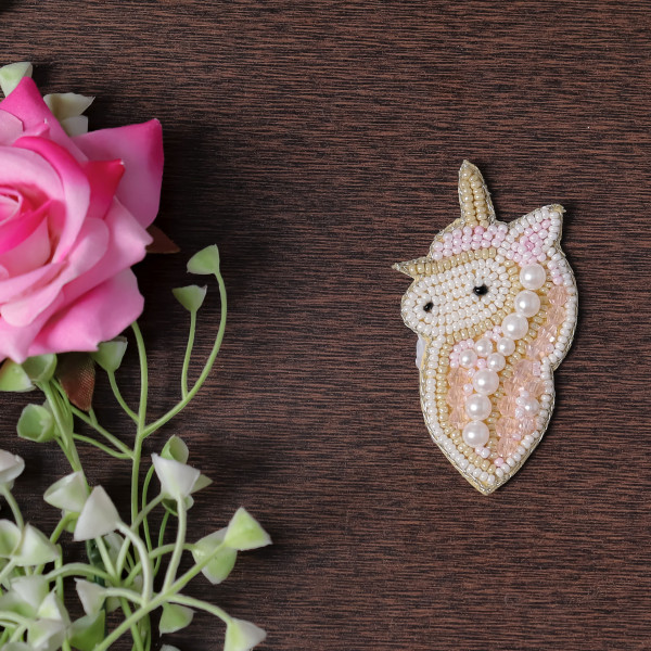 pair of Sparkly Beaded Seahorse Patch | Ocean Life Applique