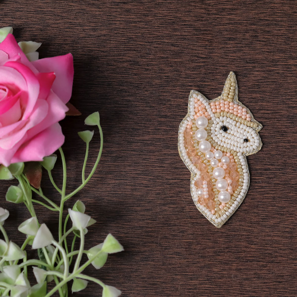 pair of Sparkly Beaded Seahorse Patch | Ocean Life Applique