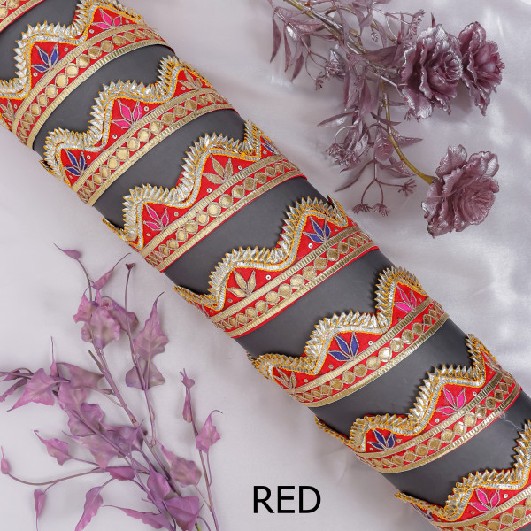 Traditional Gota Patti Cut Work Lace | Designer Border for Saree & Crafts