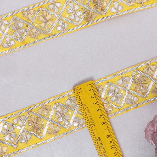 Handcrafted Zig-Zag Gota Patti Embroidery Lace | Traditional Trim for Saree & DIY Crafting