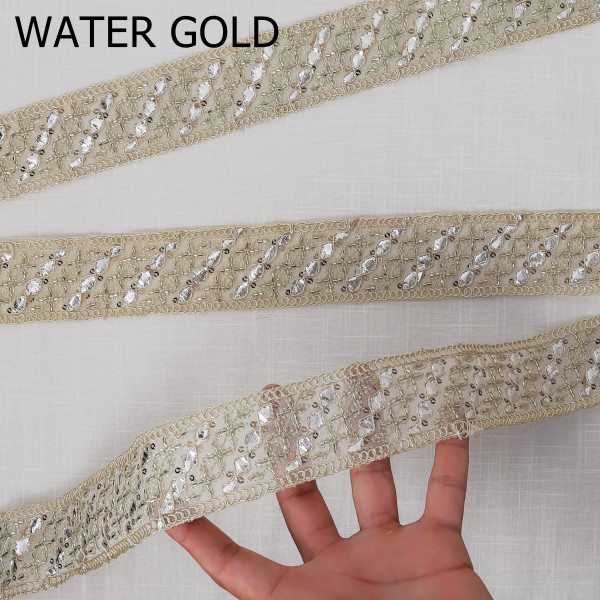 Luxury Gota Embroidery & Katdana Beads Lace Trim