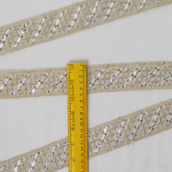 Luxury Gota Embroidery & Katdana Beads Lace Trim