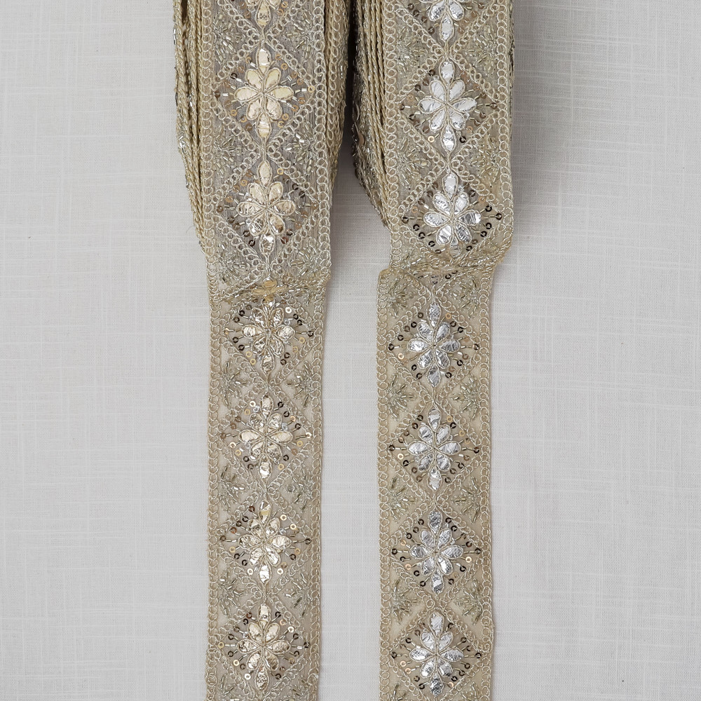 Image of Premium Gota Embroidery &amp; Katdana Beads Lace Trim