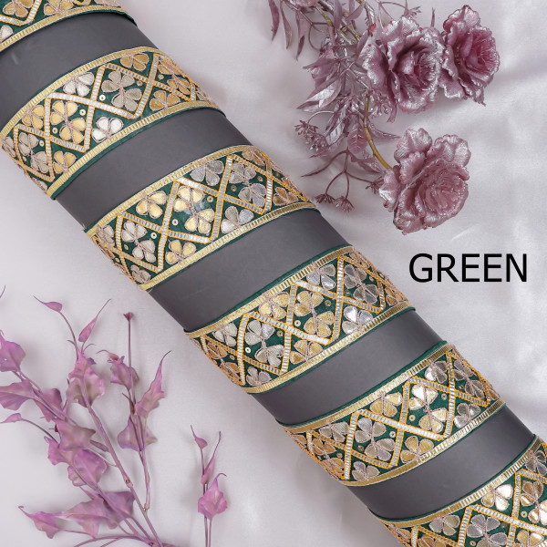Handcrafted Zig-Zag Gota Patti Embroidery Lace | Traditional Trim for Saree & DIY Crafting