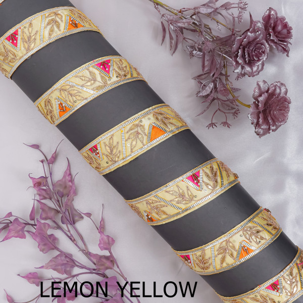 Vibrant Multi-Patch Gota Patti Ribbon Trim – Premium Ethnic Border for Sarees & Crafts