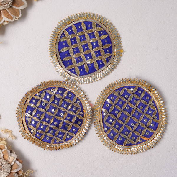 Pack Of 10Pcs Handcrafted Gota Jaal Embroidered Applique Motif Patch for Festive Wear & DIY Styling