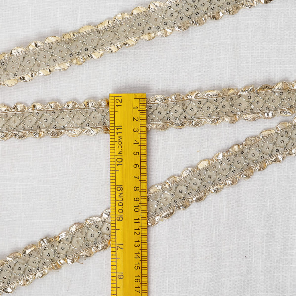 Luxury Gota Work Glass Bead Lace | Traditional Indian Embroidery Border for Bridal Wear & Crafts
