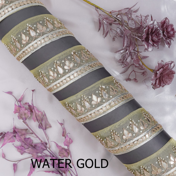 Premium Gota Patti & Bead Work Embroidery Lace – Luxury Indian Border Trim for Sarees