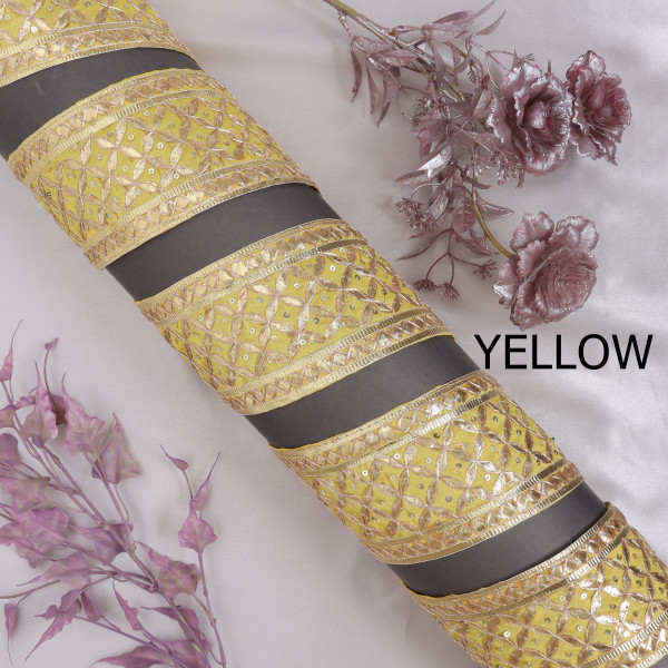 Ethnic Jaal Work Gota Lace Ribbon | Premium Bridal Embroidery Trim for Sarees, Suits, and DIY Outfits