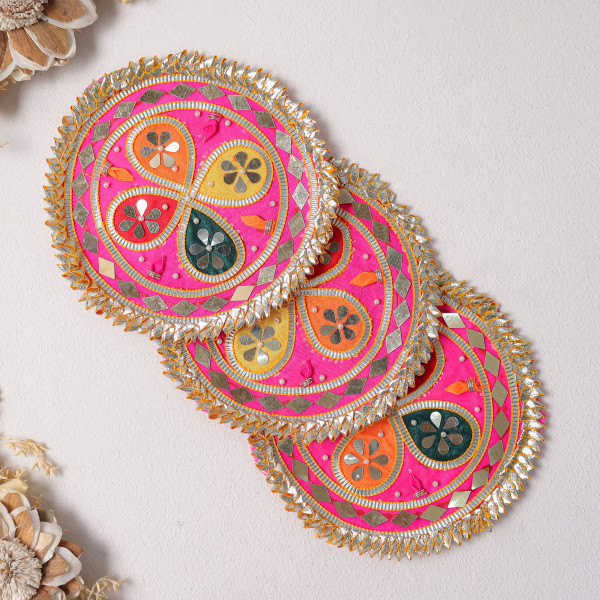 Pack of 10pcs Multicolor Gota Patti Applique Patch for Dresses & DIY Crafts