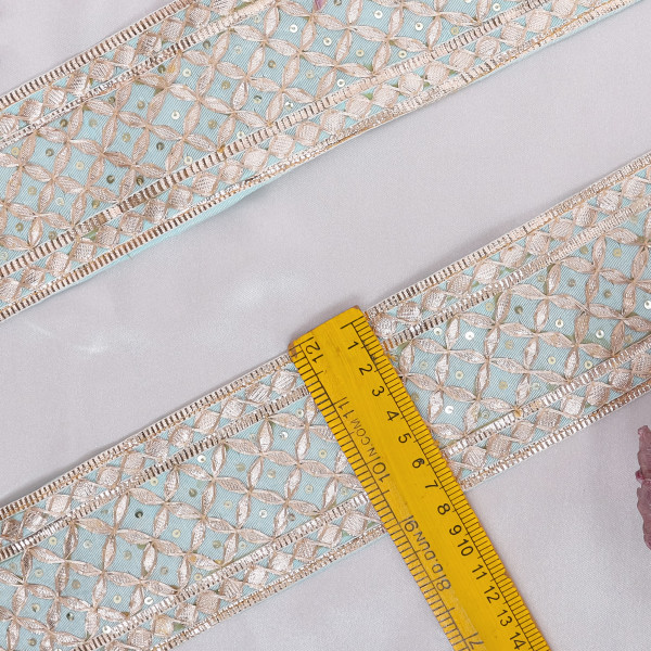 Ethnic Jaal Work Gota Lace Ribbon | Premium Bridal Embroidery Trim for Sarees, Suits, and DIY Outfits