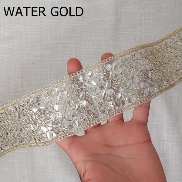 Premium Tissue Gota Embroidery Lace Border for Saree & Craft DIY