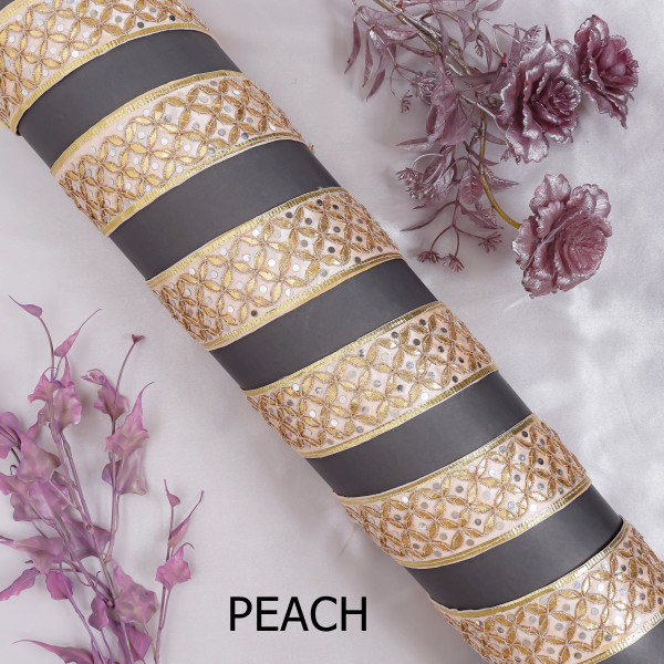 Traditional Gold Gota Patti Jaal Lace – Heavy Embroidered Festive Border Trim