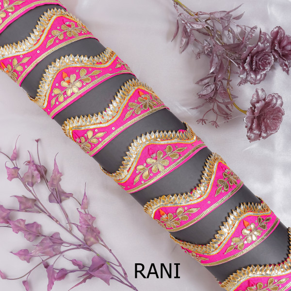 Handcrafted Gota Patti Cut Work Lace Trim for Saree & Crafting
