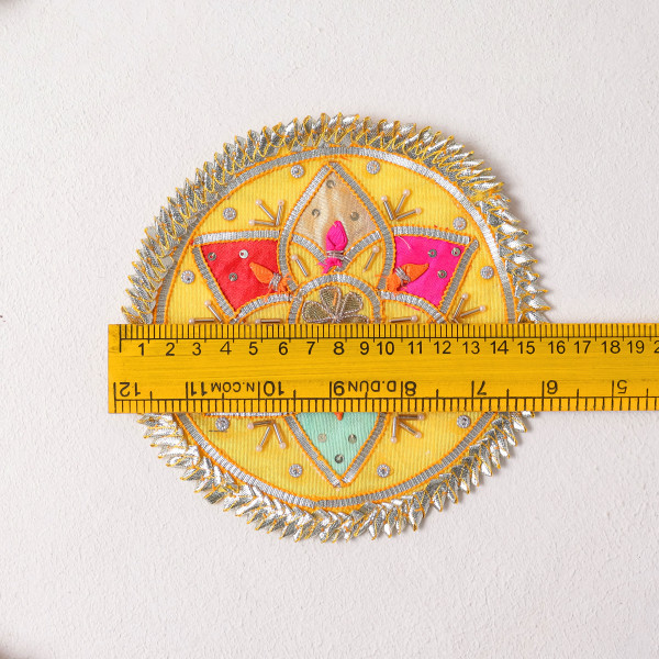 Pack of  10pcs Vibrant Gota Patti Floral Applique Patches | Traditional DIY Craft Embellishments