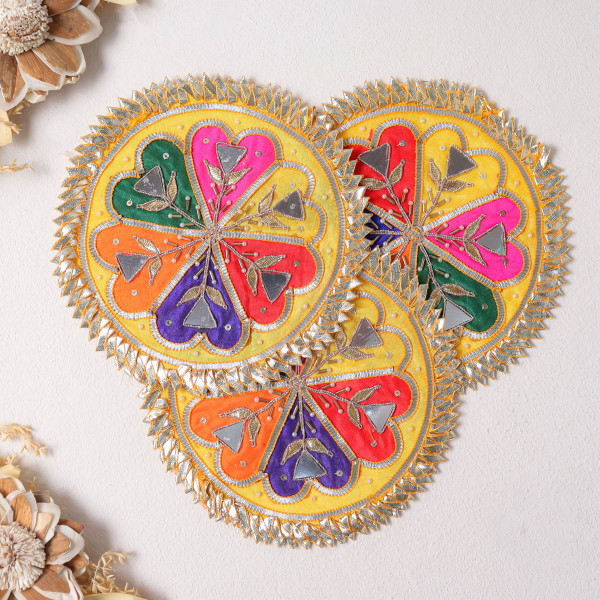 Pack of 10pcs Colorful Gota Patti Floral Embellished Applique Patch