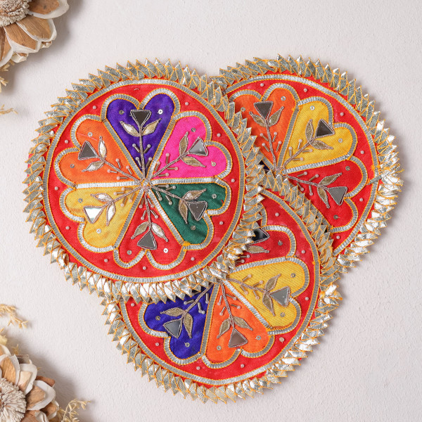 Pack of 10pcs Colorful Gota Patti Floral Embellished Applique Patch