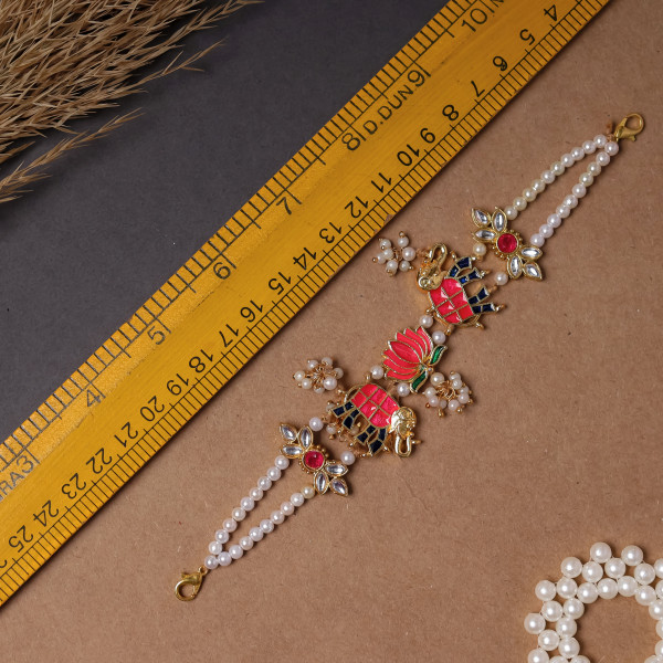 Handcrafted Beautiful Jewelry Bhai Rakhi – Elegant Designer Rakhi for Brother