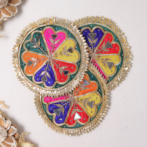 Pack of 10pcs Colorful Gota Patti Floral Embellished Applique Patch