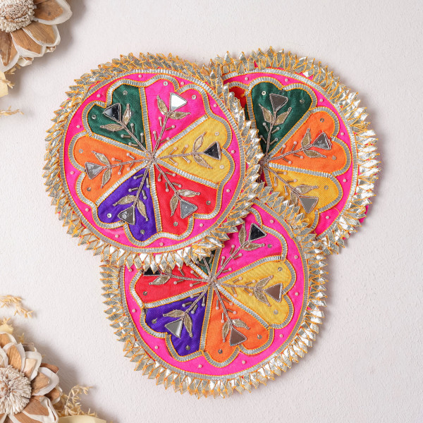 Pack of 10pcs Colorful Gota Patti Floral Embellished Applique Patch