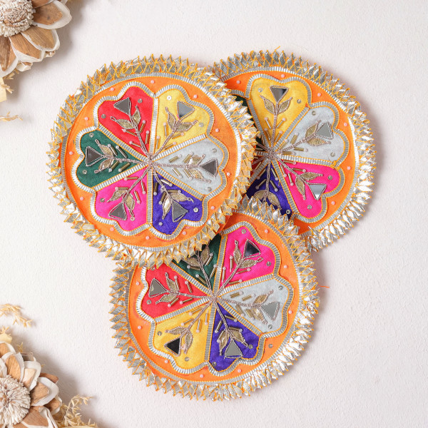 Pack of 10pcs Colorful Gota Patti Floral Embellished Applique Patch