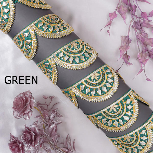 Luxury Handcrafted Gota Patti Scallop Trim Border for Festive Wear & DIY Styling