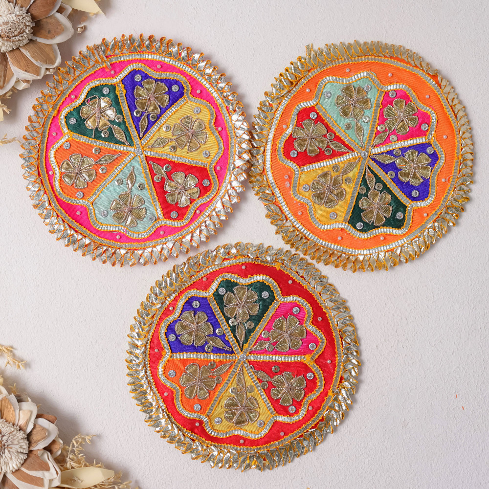 Image of Pack of 10pcs Traditional Gota Embellished Colorful Applique Patch for Dresses, Dupattas, and DIY Crafts