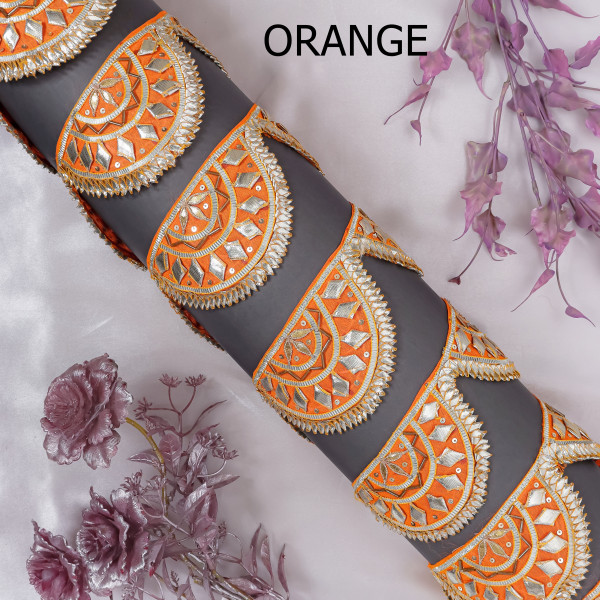 Luxury Handcrafted Gota Patti Scallop Trim Border for Festive Wear & DIY Styling