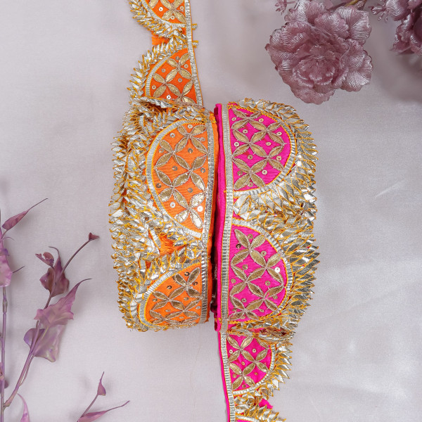 Premium Handwork Gota Patti Scalloped Jaal Border Lace