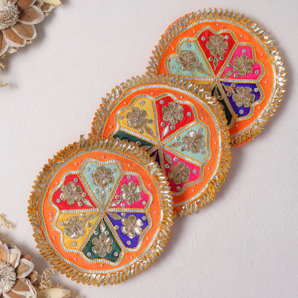 Pack of 10pcs Traditional Gota Embellished Colorful Applique Patch for Dresses, Dupattas, and DIY Crafts