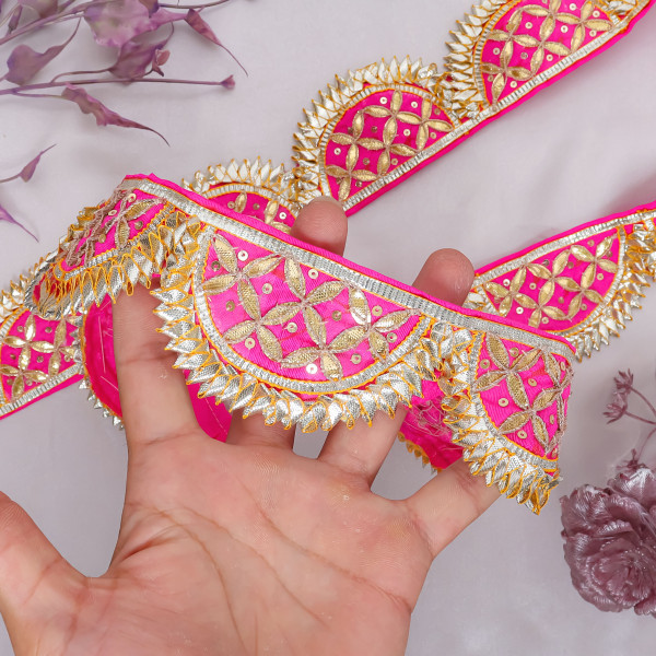 Premium Handwork Gota Patti Scalloped Jaal Border Lace