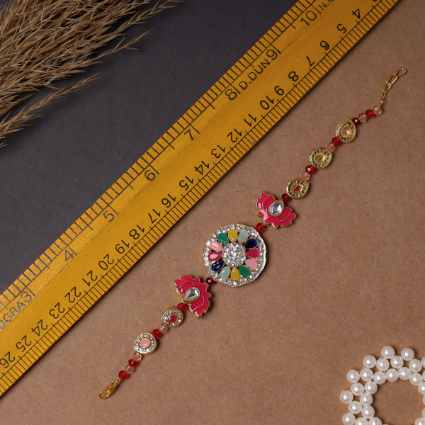 Beautiful Royal Jewelled Brother Rakhi | Premium Designer Rakhi for Bhai
