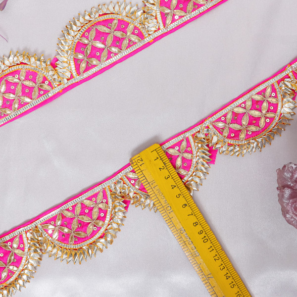 Premium Handwork Gota Patti Scalloped Jaal Border Lace