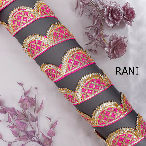 Premium Handwork Gota Patti Scalloped Jaal Border Lace