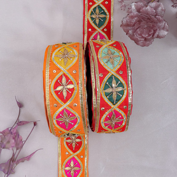 Premium Handwork Gota Patti Multi-Patchwork Lace Trim
