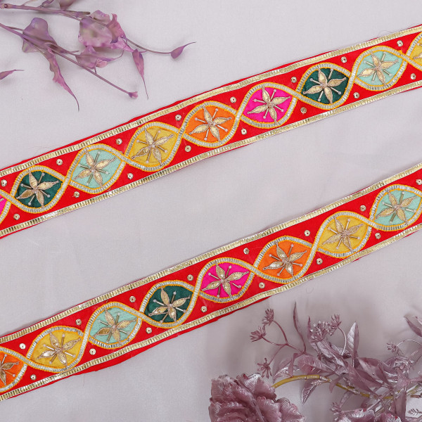 Premium Handwork Gota Patti Multi-Patchwork Lace Trim