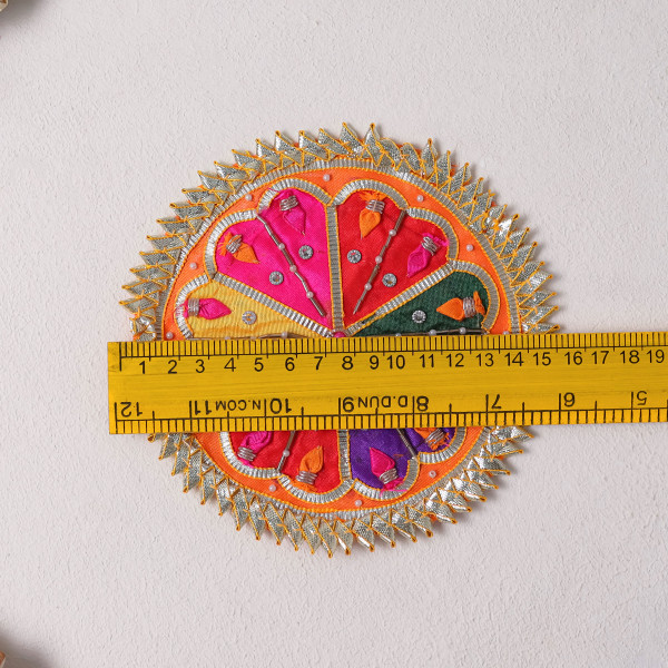 Pack Of 10pcs Vibrant Gota Embellished Patchwork Motif for Dresses & DIY Crafting