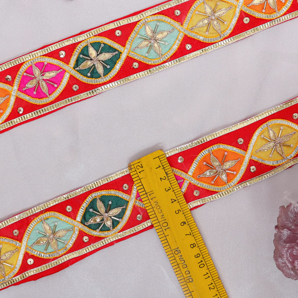 Premium Handwork Gota Patti Multi-Patchwork Lace Trim